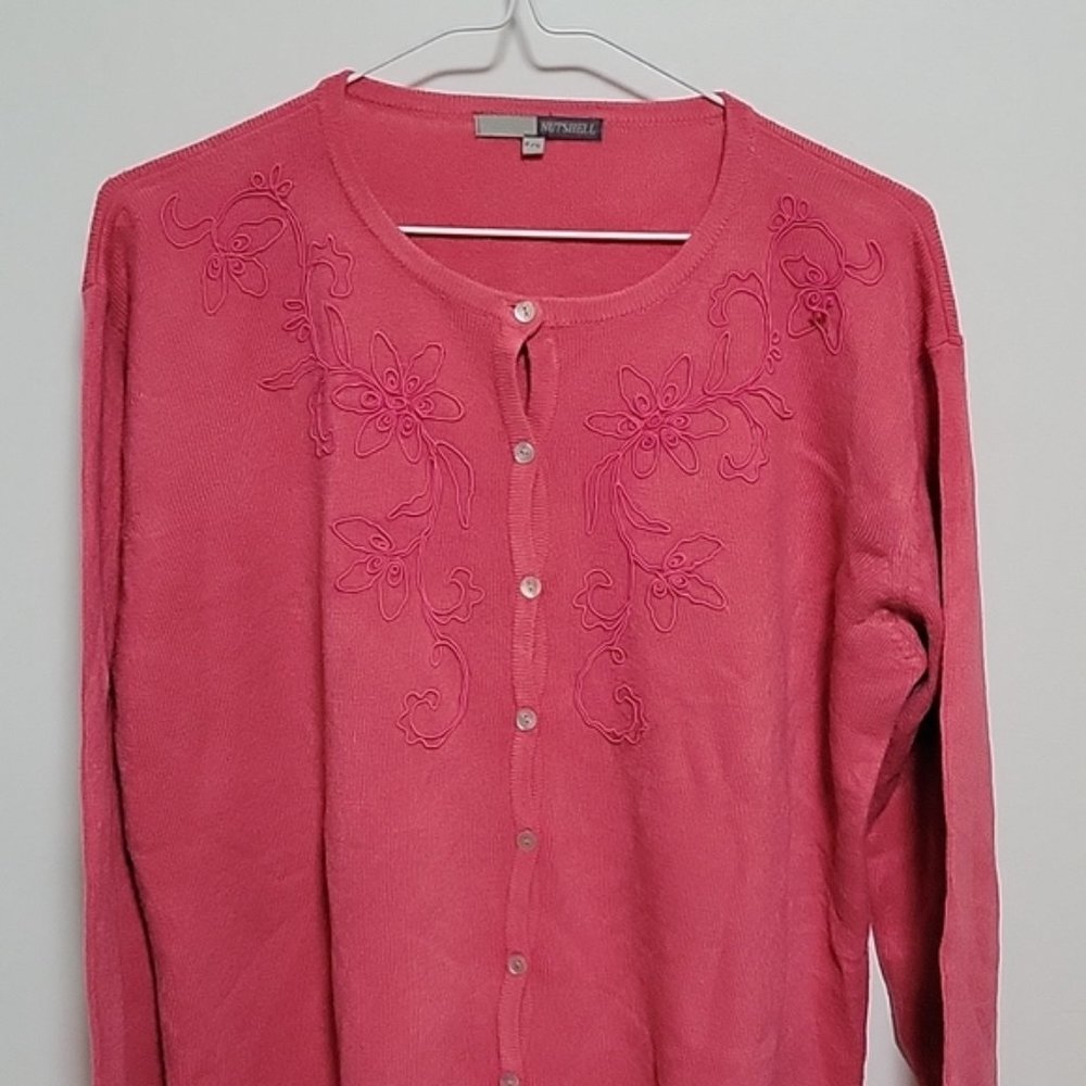 NEW Baby Pink Embroidered Cardigan - Picture 2 of 6